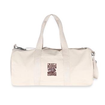 I'm not a morning person. Bring coffee. - Recycled Canvas Sports Bag by Stanley/Stella - natural - Front