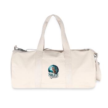 Je suis une personne de nuit. - Sac de sport en toile recyclée Stanley/Stella - blanc naturel - Devant