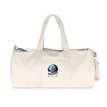 Je suis une personne de nuit. - Sac de sport en toile recyclée Stanley/Stella - blanc naturel - Devant