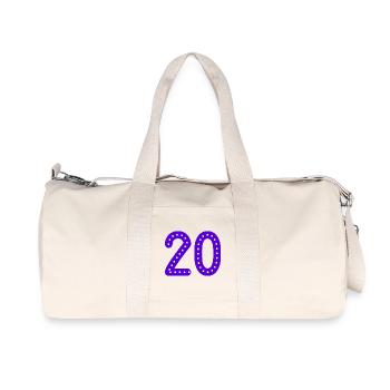 20. 20 YEARS. 20th ANNIVERSARY. 20 YEARS ANNIVERSARY. - Recycled Canvas Sports Bag by Stanley/Stella - natural - Front
