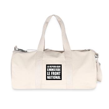 la republique emmerde le front national - Sac de sport en toile recyclée Stanley/Stella - blanc naturel - Devant