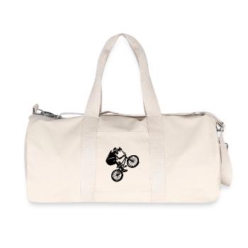 BMX Fahrer Sprung Stunt Fahrrad Style - Recycelte Canvas-Sporttasche von Stanley/Stella - Naturweiß - Vorne