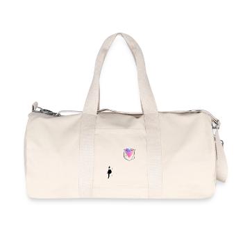 Cat Close to the Heart - Cat Lover Gift - Recycled Canvas Sports Bag by Stanley/Stella - natural - Front