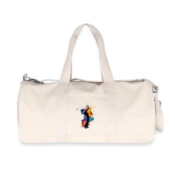 Colorful Golfer Golf Sport Golfer Gift - Recycled Canvas Sports Bag by Stanley/Stella - natural - Front