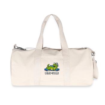 Dino Sore Gym Lifting Weights Fitness Workout - Recycled Canvas Sports Bag by Stanley/Stella - natural - Front