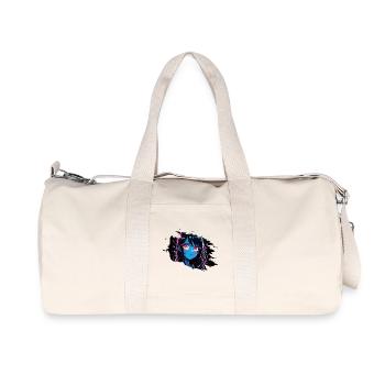 Neon Anime Girl with Glowing Eyes - Recycled Canvas Sports Bag by Stanley/Stella - natural - Front