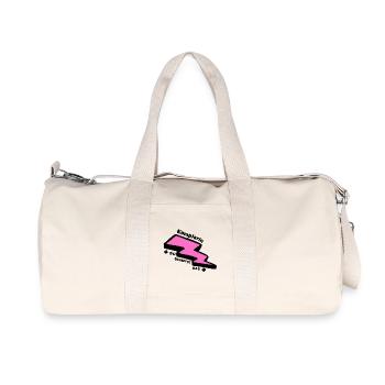 Glücksbringer: Du schaffst das! Kämpferin - Recycelte Canvas-Sporttasche von Stanley/Stella - Naturweiß - Vorne