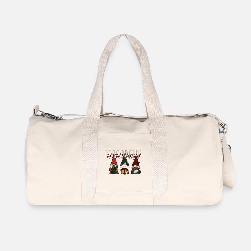Wichtel Weihnachten  - Recycelte Canvas-Sporttasche von Stanley/Stella - Naturweiß