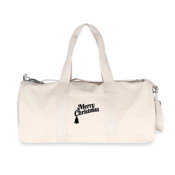 Joyeux Noël avec une seule cloche de Noël - Sac de sport en toile recyclée Stanley/Stella - blanc naturel - Devant