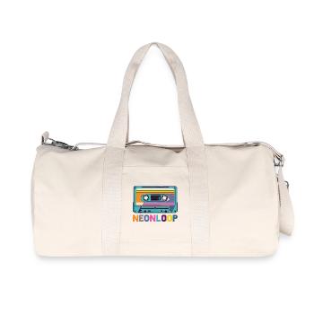 Conception de cassette en boucle néon - Sac de sport en toile recyclée Stanley/Stella - blanc naturel - Devant