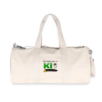 Les collègues n’utilisent que l’IA (sans intelligence) - Sac de sport en toile recyclée Stanley/Stella - blanc naturel - Devant