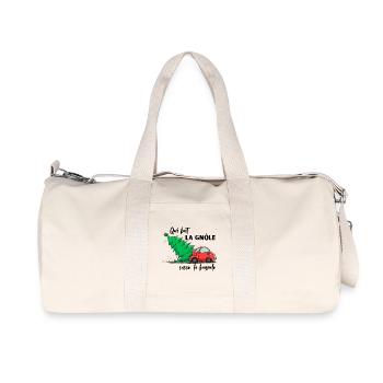 QUI_BOIT_LA_GNOLE_CASSE THE CAR - Recycled Canvas Sports Bag by Stanley/Stella - natural - Front