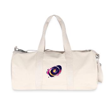 Farbwirbel Galaxie Weltall Muster - Recycelte Canvas-Sporttasche von Stanley/Stella - Naturweiß - Vorne