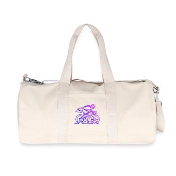 Motif minimaliste du vélo de route - Sac de sport en toile recyclée Stanley/Stella - blanc naturel - Devant