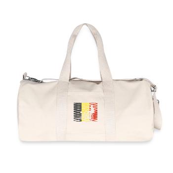 Cycling, Cycling, Indoor Cycling, Belgium - Recycled Canvas Sports Bag by Stanley/Stella - natural - Front