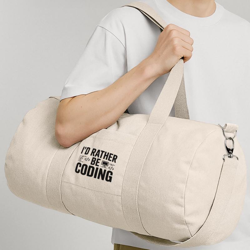 I'd Rather Be Coding Recycled Canvas Sports Bag by Stanley/Stella