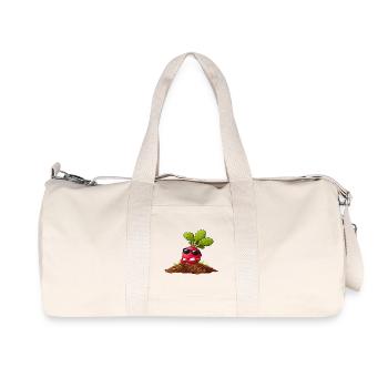 Radis cool avec lunettes de soleil et collier - Sac de sport en toile recyclée Stanley/Stella - blanc naturel - Devant