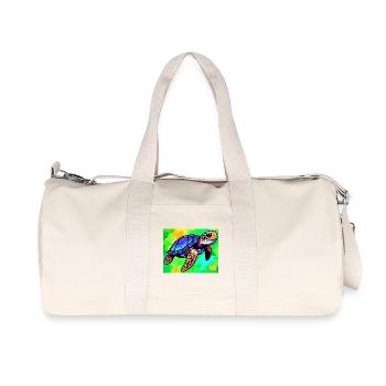 Schildkröte - Recycelte Canvas-Sporttasche von Stanley/Stella - Naturweiß - Vorne