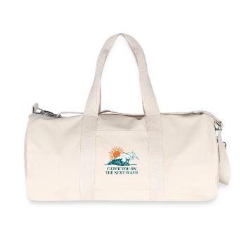 Next Wave Solar Surf Slogan - Recycled Canvas Sports Bag by Stanley/Stella - natural - Front