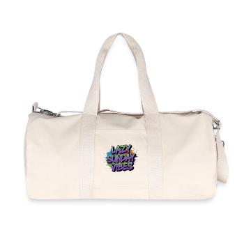 Graffiti du dimanche paresseux - Sac de sport en toile recyclée Stanley/Stella - blanc naturel - Devant