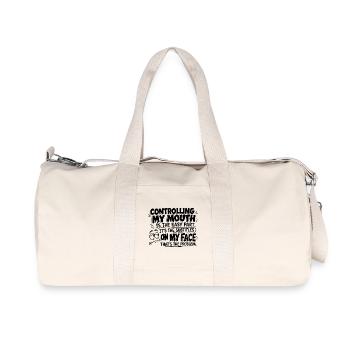 Funny Sarcasm Design with Saying Controlling - Recycled Canvas Sports Bag by Stanley/Stella - natural - Front