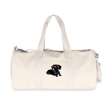 Dachshund Weiner Hunde-Lege-Sonnenbrille - Recycelte Canvas-Sporttasche von Stanley/Stella - Naturweiß - Vorne