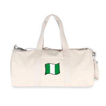 Nigeria Flag Graphic Druck - Recycelte Canvas-Sporttasche von Stanley/Stella - Naturweiß - Vorne