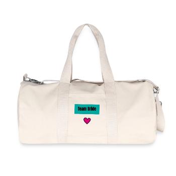 Bachelorette party. BRIDE. TEAM. TEAM MARIEE. BRIDE-TO-BE - Recycled Canvas Sports Bag by Stanley/Stella - natural - Front