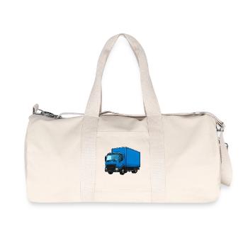 Blauer LKW Kraftvoller Transporter - Recycelte Canvas-Sporttasche von Stanley/Stella - Naturweiß - Vorne