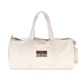 En avertissement de professeur d'anglais - Sac de sport en toile recyclée Stanley/Stella - blanc naturel - Devant