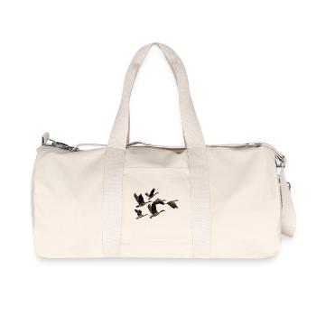 Les oies sauvages - Sac de sport en toile recyclée Stanley/Stella - blanc naturel - Devant
