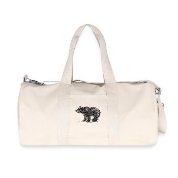 teddybaer teddy baer grizzly braunbaer schwarzbaer - Recycelte Canvas-Sporttasche von Stanley/Stella - Naturweiß - Vorne
