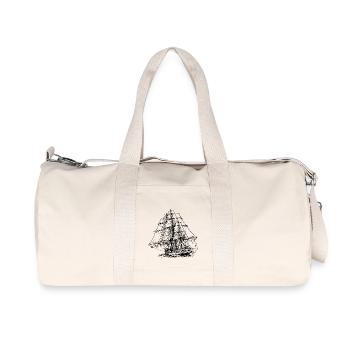 pirate ship boat pirate pirate ship ship skull1 - Recycled Canvas Sports Bag by Stanley/Stella - natural - Front