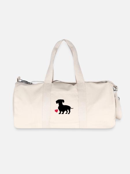 Dackel - Recycelte Canvas-Sporttasche von Stanley/Stella - Naturweiß