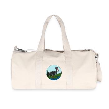 Black stork in circle - Recycled Canvas Sports Bag by Stanley/Stella - natural - Front