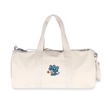 Hungry kitten - Recycled Canvas Sports Bag by Stanley/Stella - natural - Front