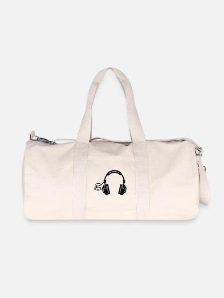 headphones - Recycled Canvas Sports Bag by Stanley/Stella - natural