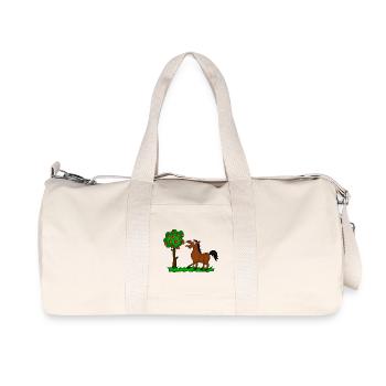 cheval - Sac de sport en toile recyclée Stanley/Stella - blanc naturel - Devant