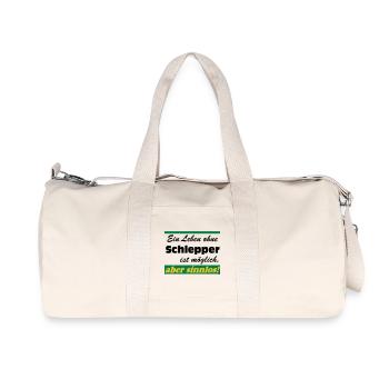 Traktor , Trecker , Schlepper Leben sinnlos .(25) - Recycelte Canvas-Sporttasche von Stanley/Stella - Naturweiß - Vorne