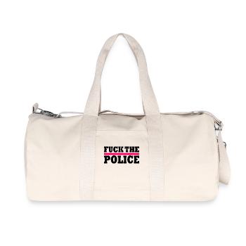 stop brutality - Recycelte Canvas-Sporttasche von Stanley/Stella - Naturweiß - Vorne