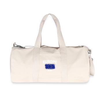 Europe Circle Flag Brush - Recycled Canvas Sports Bag by Stanley/Stella - natural - Front