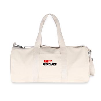 Nazis nein danke - Recycelte Canvas-Sporttasche von Stanley/Stella - Naturweiß - Vorne