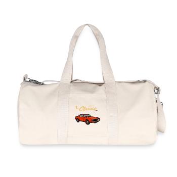 Illustration classique de muscle car rouge - Sac de sport en toile recyclée Stanley/Stella - blanc naturel - Devant