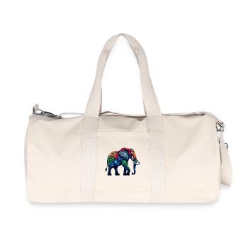 Éléphant - Sac de sport en toile recyclée Stanley/Stella - blanc naturel - Devant