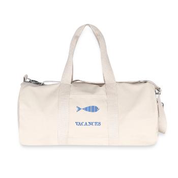 GELIEBTE. VIELEN DANK. DANKE HERRIN - Recycelte Canvas-Sporttasche von Stanley/Stella - Naturweiß - Vorne