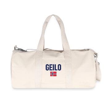 Gelo Norwegian Flag Design  - Recycled Canvas Sports Bag by Stanley/Stella - natural - Front