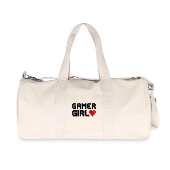 Gamer Girl Heart Gaming - Recycled Canvas Sports Bag by Stanley/Stella - natural - Front
