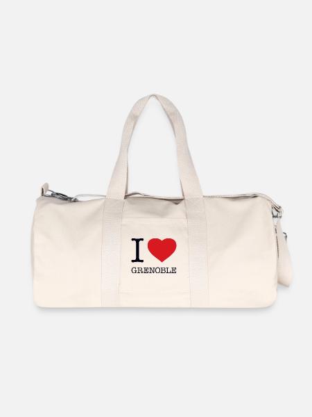 J’ADORE GRENOBLE - Sac de sport en toile recyclée Stanley/Stella - blanc naturel