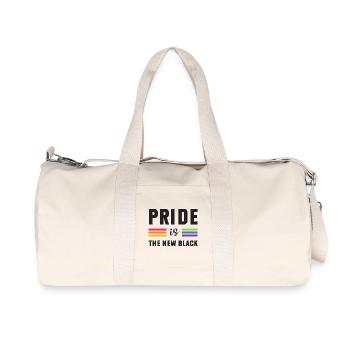 LGBTQ Pride Month - Pride is the New Black - Recycled Canvas Sports Bag by Stanley/Stella - natural - Front
