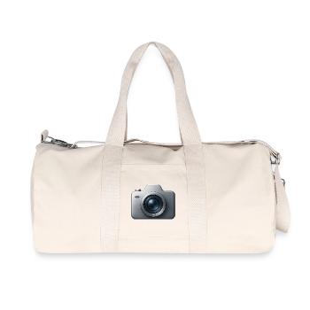 Photo Camera 3D Icon - Recycled Canvas Sports Bag by Stanley/Stella - natural - Front